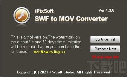 iPixSoft SWF to MOV Converter(SWF转MOV软件)