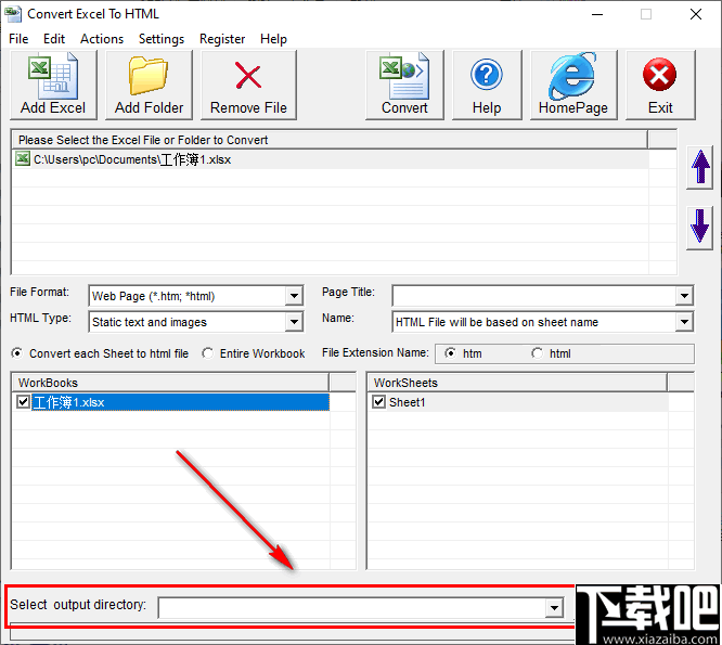 Convert Excel to HTML(Excel转HTML工具)