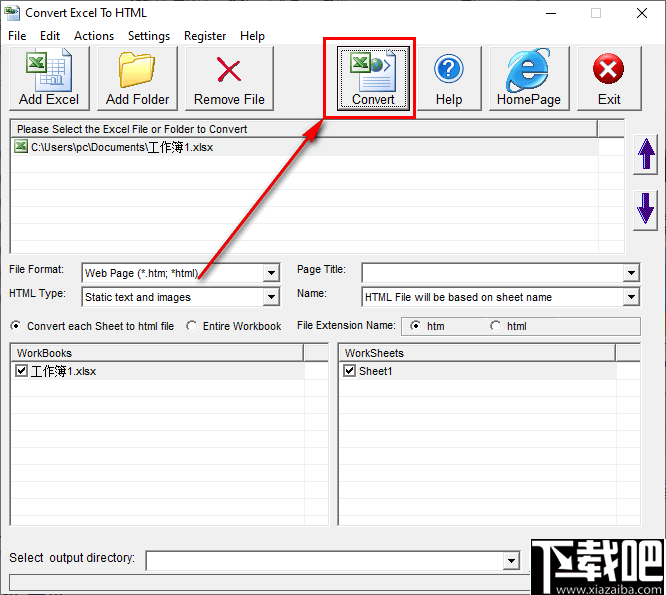 Convert Excel to HTML(Excel转HTML工具)