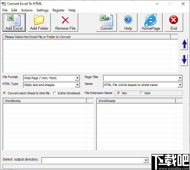 Convert Excel to HTML(Excel转HTML工具)