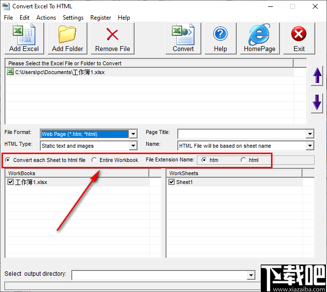 Convert Excel to HTML(Excel转HTML工具)