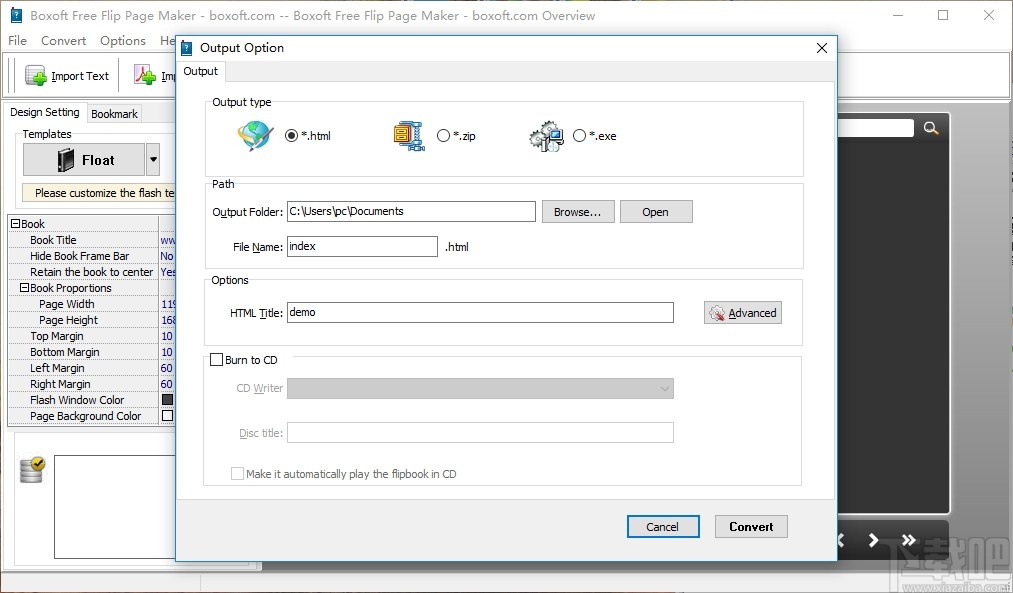 Boxoft Free Flip Page Maker(电子书制作软件)