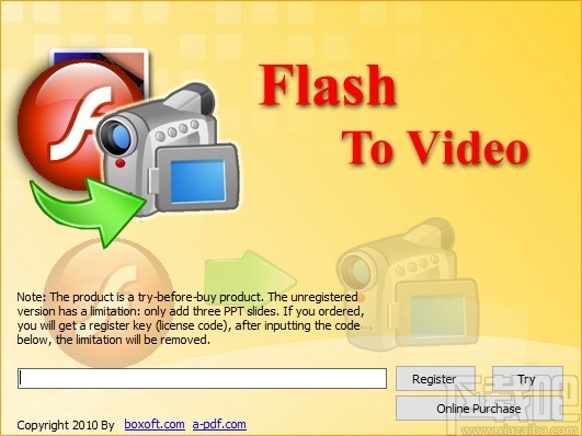 Boxoft Flash to Video(Flash视频转换工具)