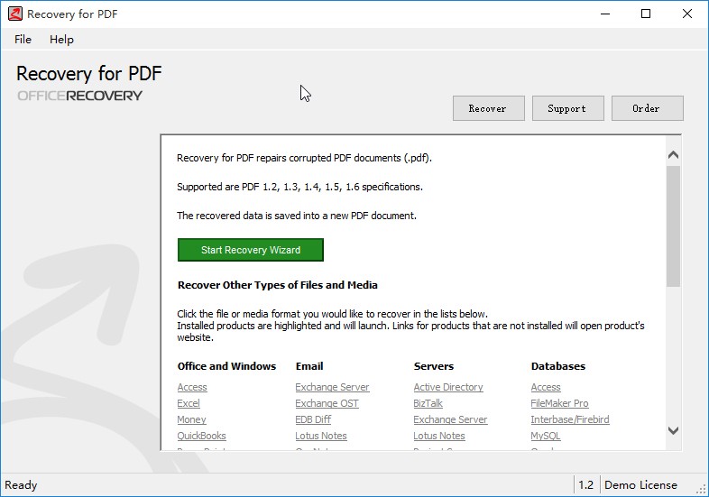 Recovery for PDF修复PDF文件的方法