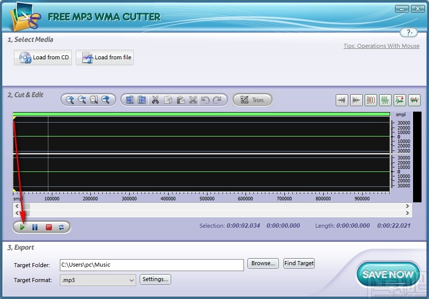 Free MP3 WMA Cutter(免费MP3/WMA剪切软件)