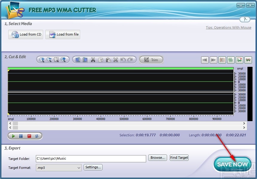 Free MP3 WMA Cutter(免费MP3/WMA剪切软件)