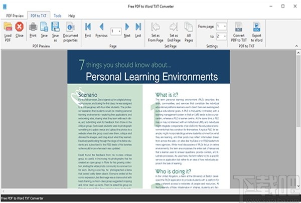 Free PDF to Word TXT Converter(免费PDF到文字转换)