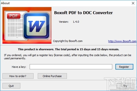 Boxoft PDF to DOC Converter(PDF转DOC软件)