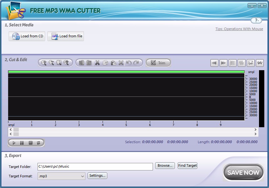 Free MP3 WMA Cutter分割音频的方法