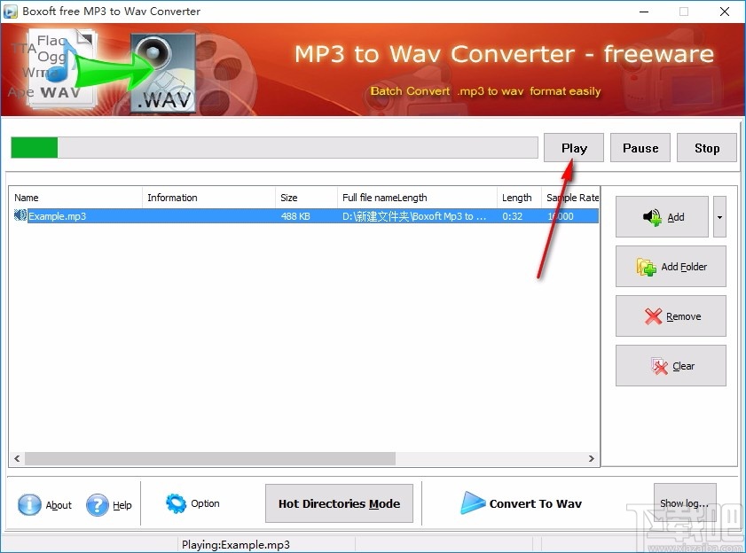 Boxoft MP3 to WAV Converter(MP3转WAV转换器)