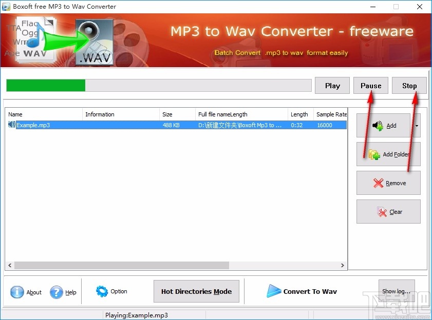 Boxoft MP3 to WAV Converter(MP3转WAV转换器)