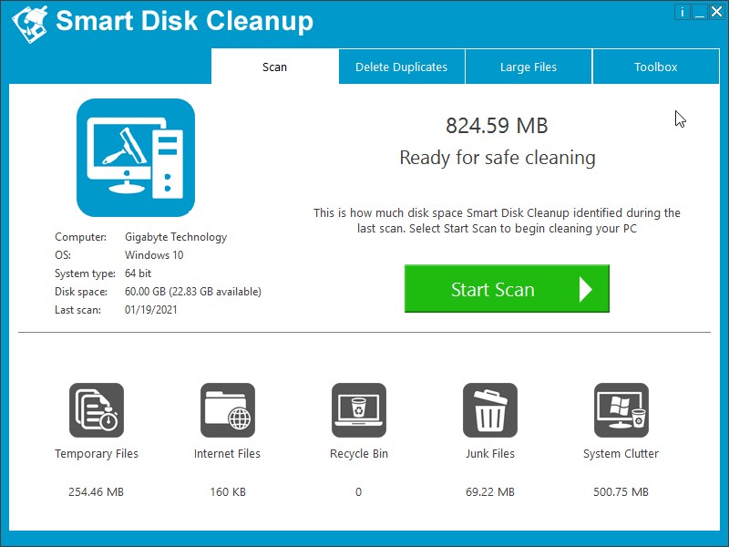 Smart Disk Cleanup自定义扫描类型的方法