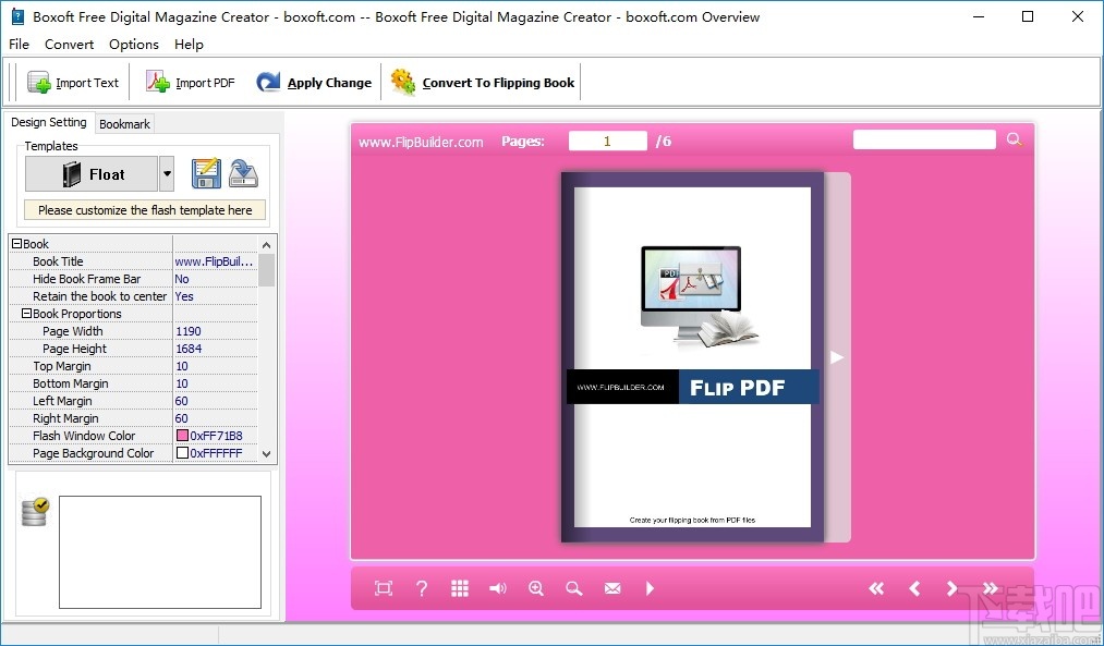 Boxoft Free Digital Magazine Creator(翻页书制作软件)