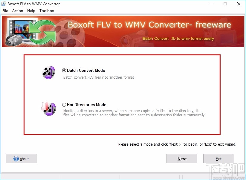 Boxoft Free FLV to WMV Converter(FLV到WMV转换器)