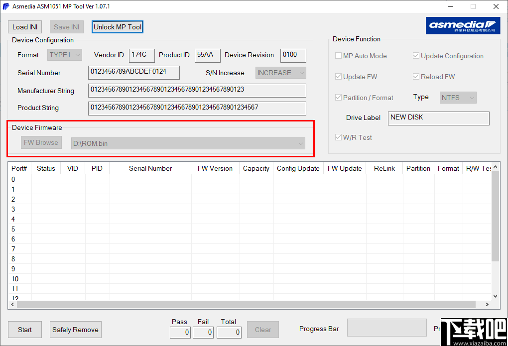 ASM1051量产工具(Asmedia ASM1051 MP Tool)