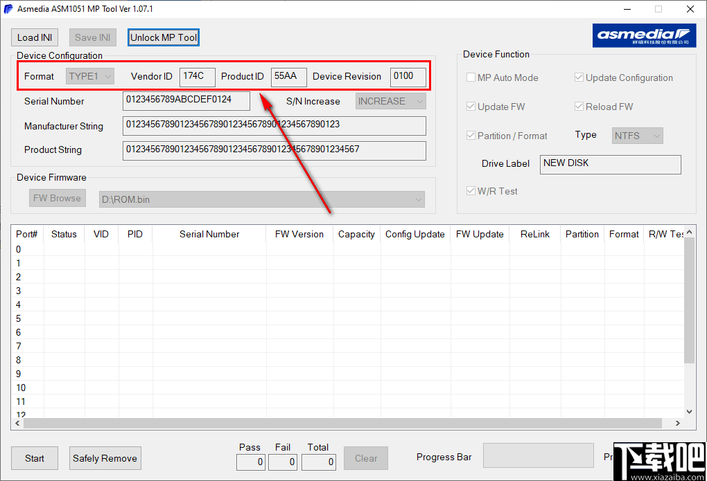 ASM1051量产工具(Asmedia ASM1051 MP Tool)