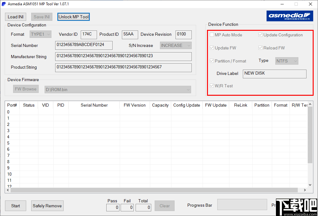 ASM1051量产工具(Asmedia ASM1051 MP Tool)