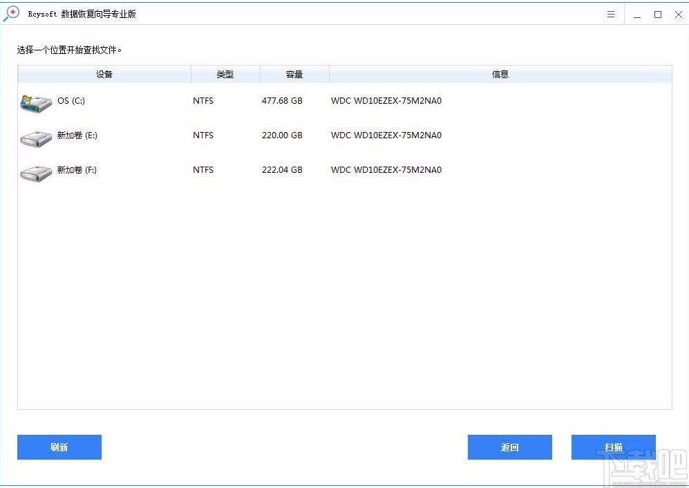 Rcysoft数据恢复向导专业版