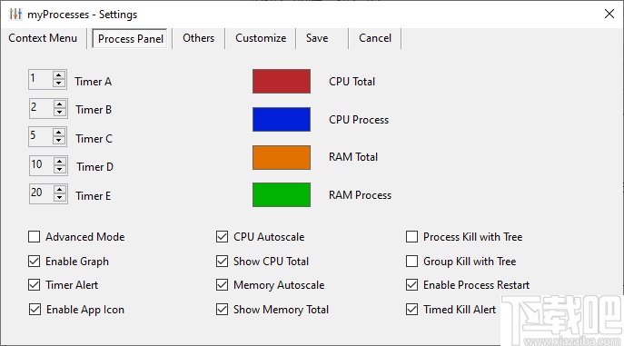 myProcesses(多功能进程管理软件)