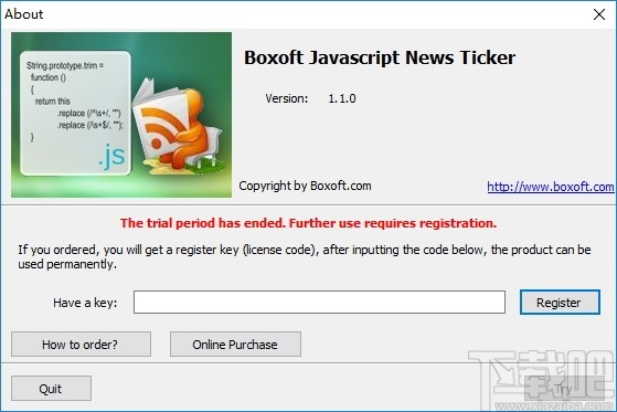 Boxoft JavaScript NewsTicker(新闻编辑工具)