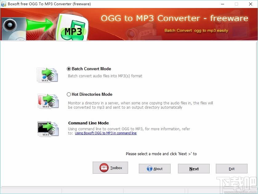 Boxoft free Ogg to MP3 Converter(Ogg到MP3转换器)