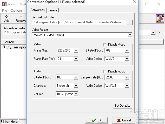 Jocsoft MP4 Video Converter(MP4转换工具)