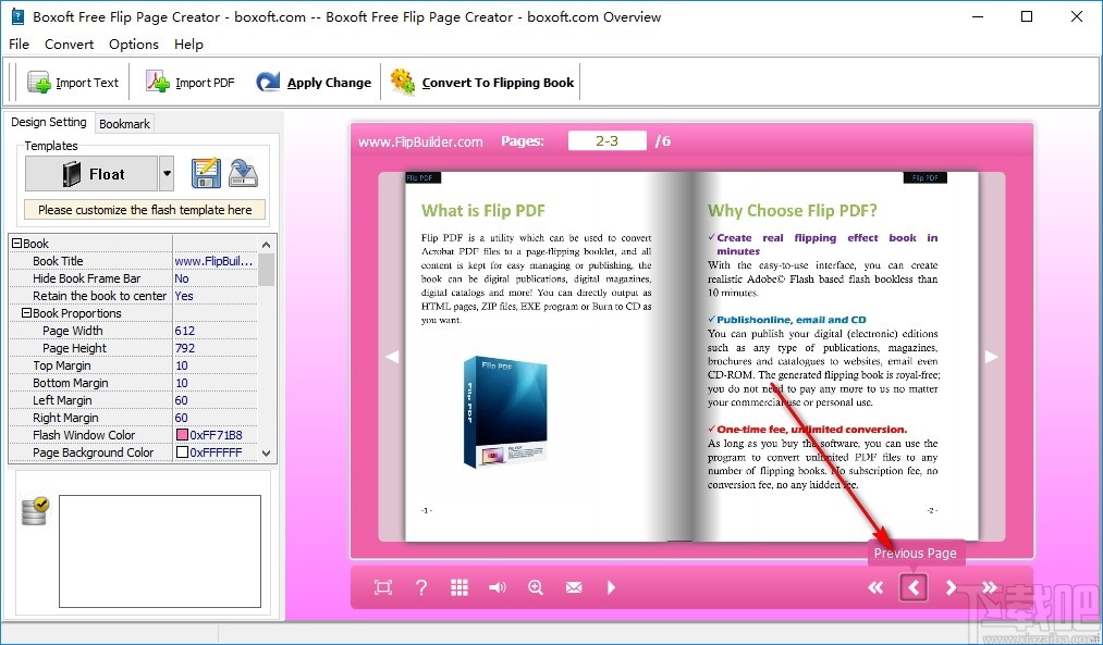 Boxoft Free Flip Page Creator(电子书制作工具)