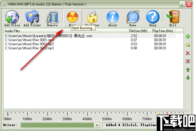 WMA WAV MP3 to Audio CD Maker(音频CD制作软件)