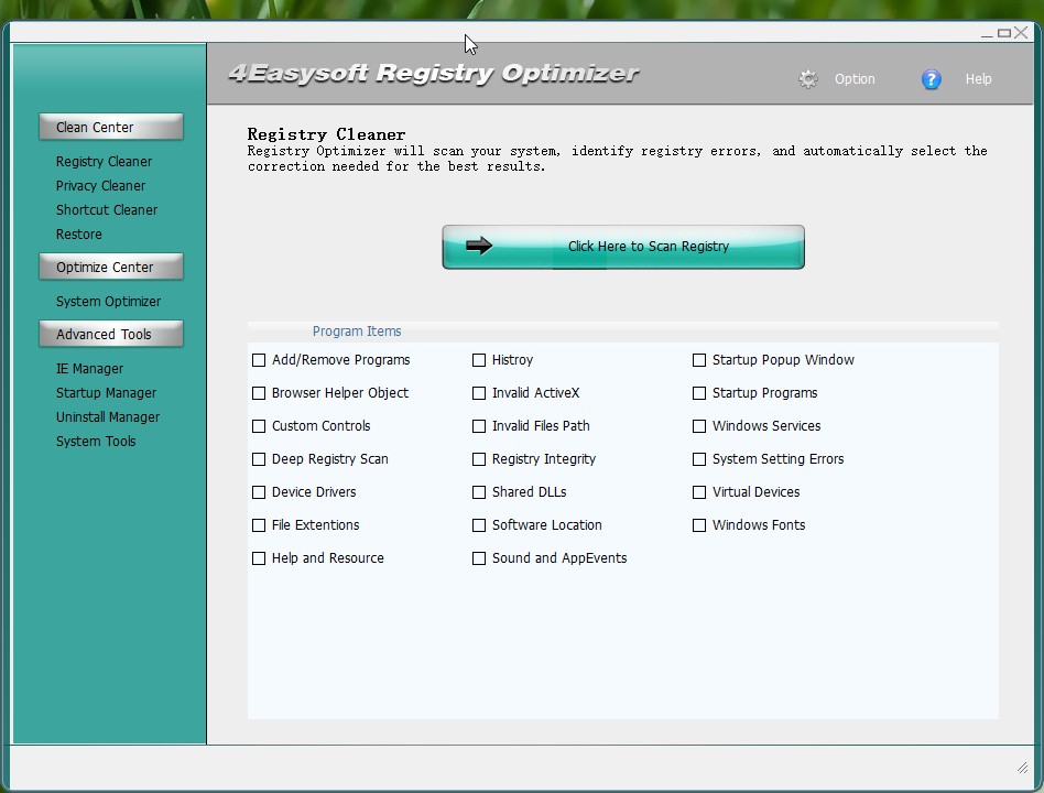 4Easysoft Registry Cleaner清理修复注册表的方法