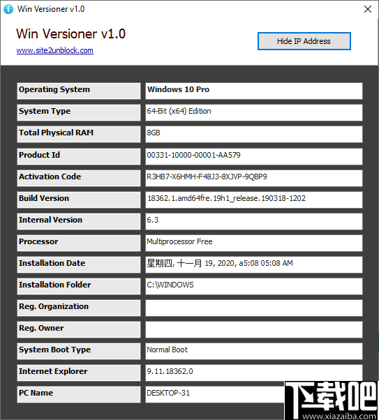 Win Versioner(系统信息检测工具)