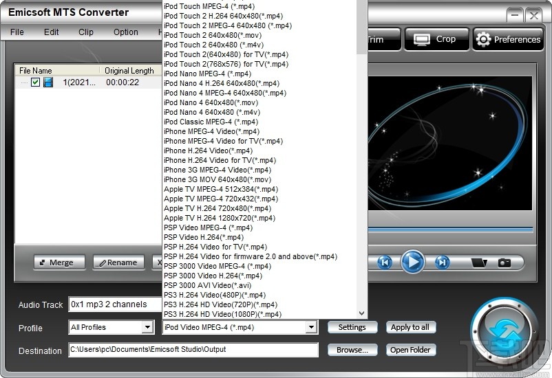 Emicsoft MTS Converter(视频文件转换)