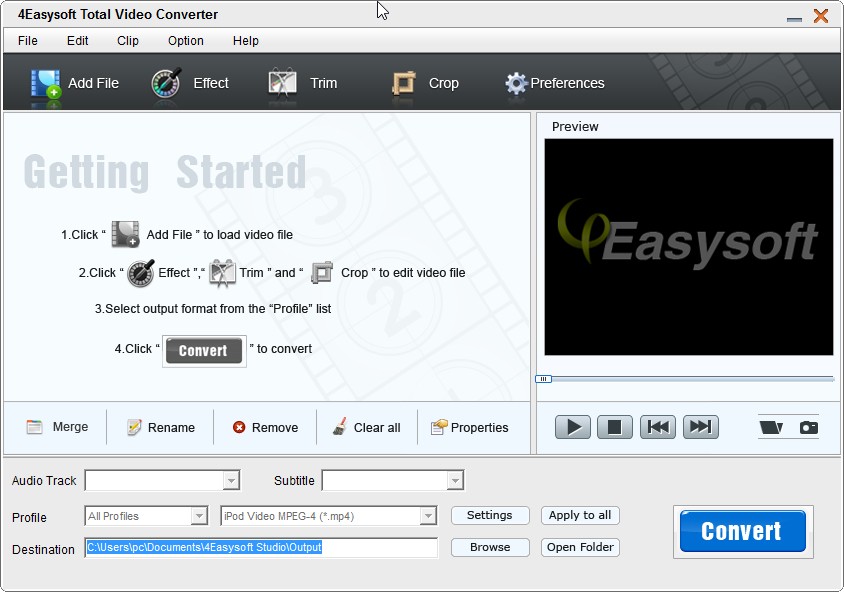 4Easysoft Total Video Converter转换视频格式的方法