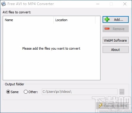 Free AVI to MP4 Converter(免费AVI转MP4转换器)