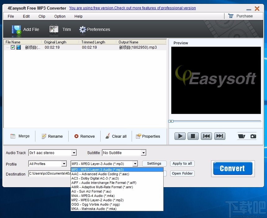 4Easysoft Free MP3 Converter(免费MP3音频格式转换器)