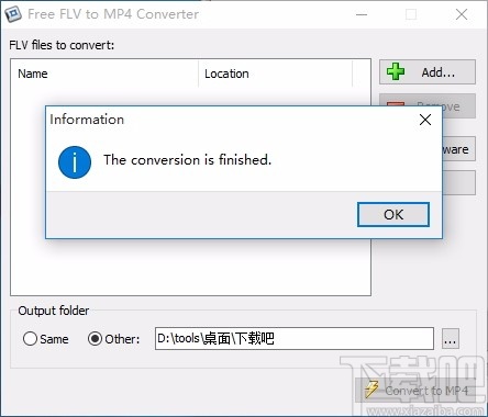 Free FLV to MP4 Converter(免费FLV转MP4转换器)