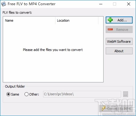 Free FLV to MP4 Converter(免费FLV转MP4转换器)