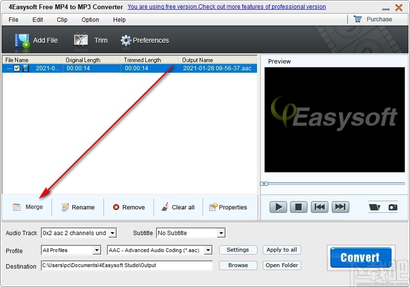 4Easysoft Free MP4 to MP3 Converter(视频转音频)