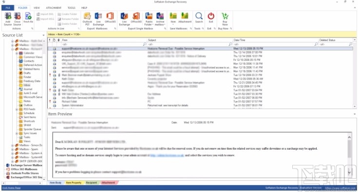 Softaken Exchange Recovery(Exchange邮件迁移工具)