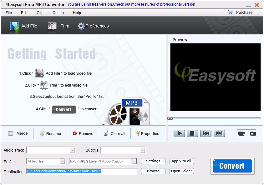 4Easysoft Free MP3 Converter设置默认保存位置的方法