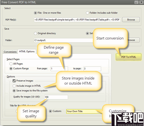 SwiftPDF Free Convert PDF to HTML(PDF转HTML软件)