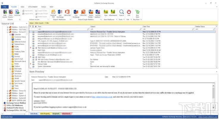 Softaken Exchange Recovery(Exchange邮件迁移工具)