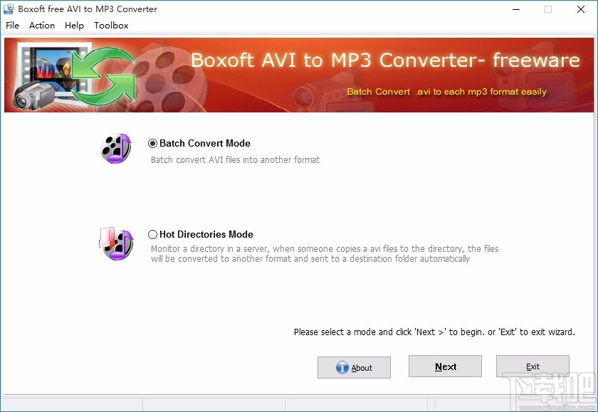 Boxoft free AVI to MP3 Converter(AVI到MP3转换器)