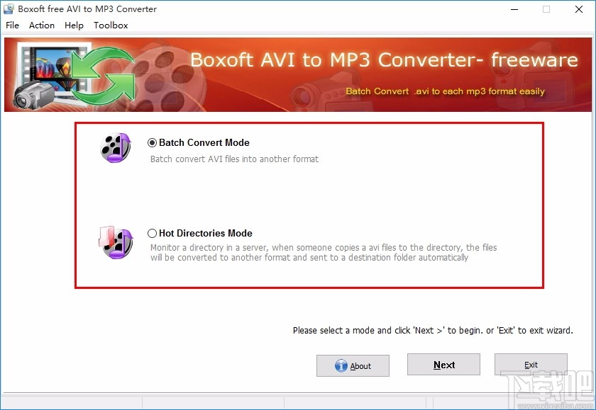 Boxoft free AVI to MP3 Converter(AVI到MP3转换器)