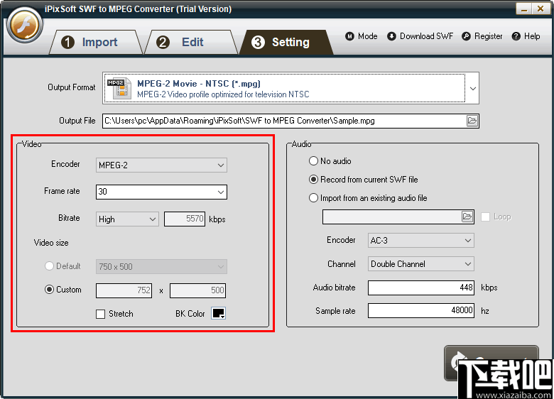 iPixSoft SWF to MPEG Converter(SWF转换为MPEG)