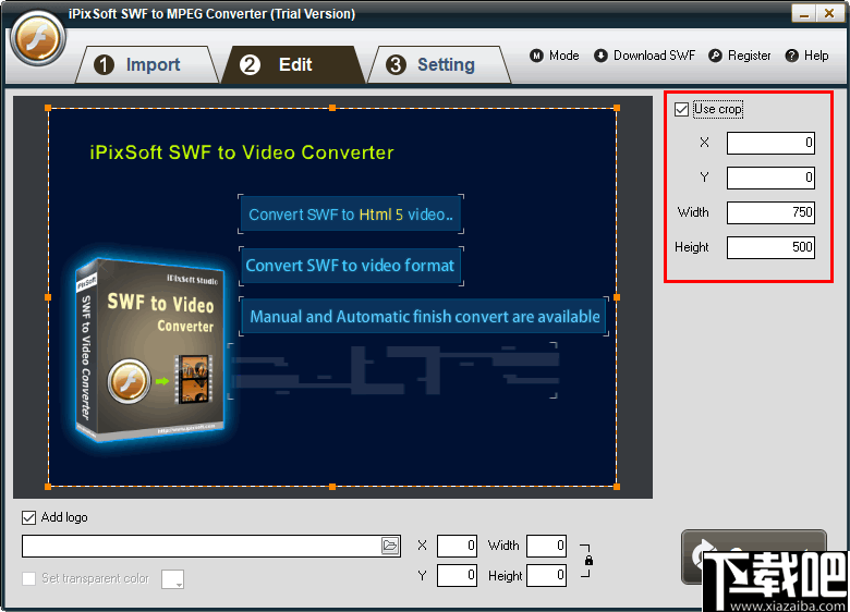 iPixSoft SWF to MPEG Converter(SWF转换为MPEG)