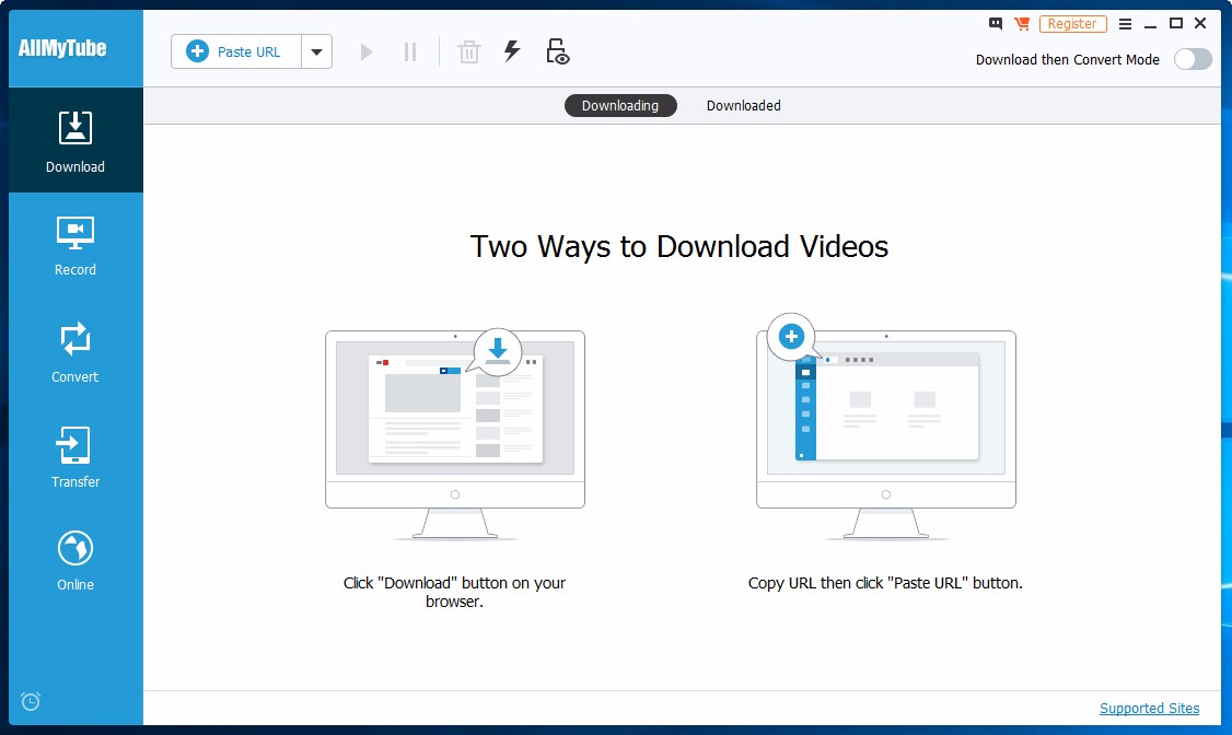 Wondershare AllMyTube设置视频默认下载保存位置的方法