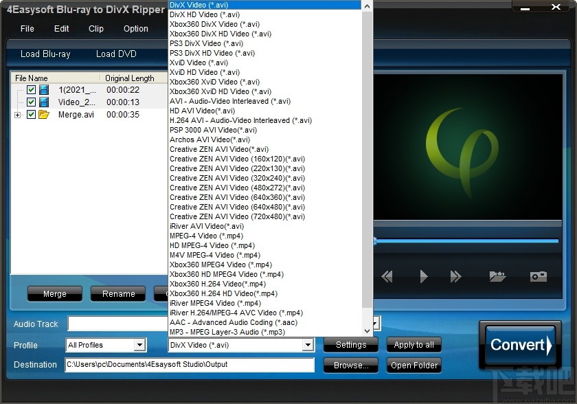 4Easysoft Blu-ray to DivX Ripper(视频转换器)