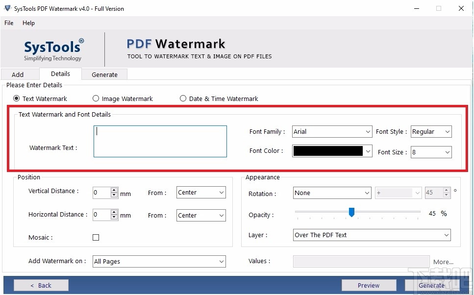 SysTools PDF Watermark(PDF水印添加工具)