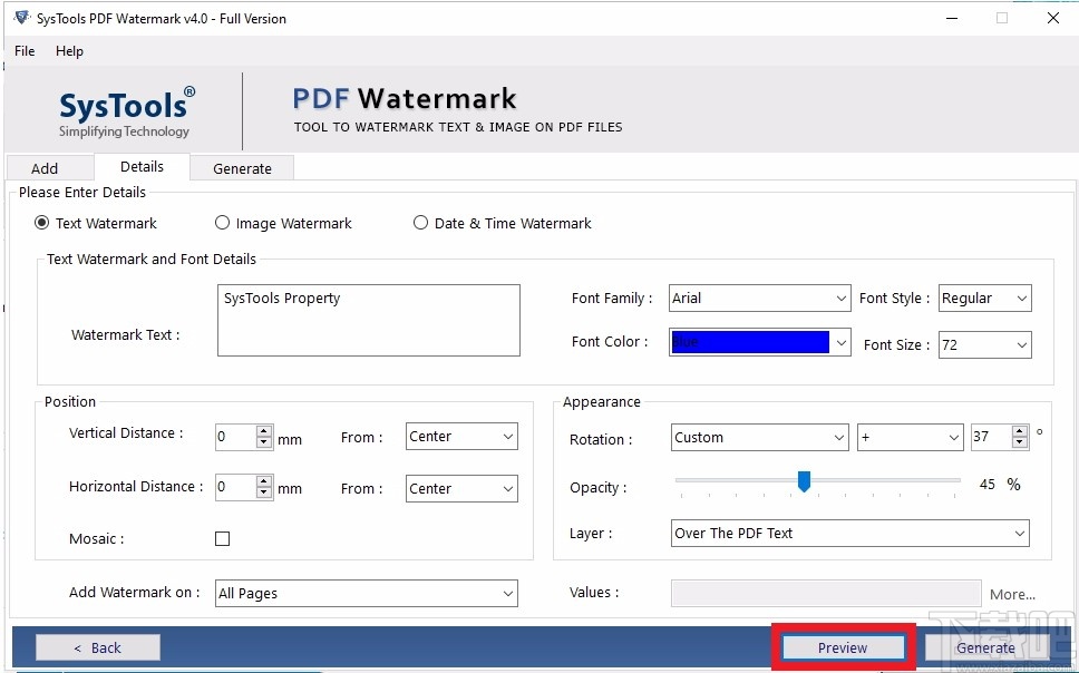 SysTools PDF Watermark(PDF水印添加工具)