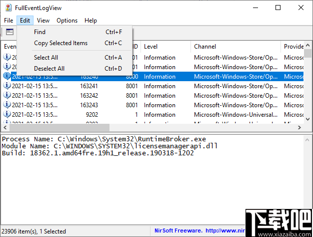 FullEventLogView(Windows事件日志查看工具)